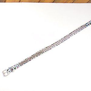 Vintage Multi-Colored Studded Cheetah Belt